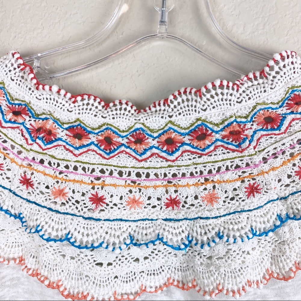 FREE PEOPLE Ivory Siesta Fiesta Ivory Top Medium - Picture 13 of 16